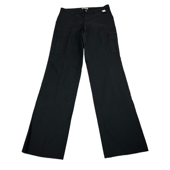 Dickies Pants - Dickies Women Black Cargo Work Pants Wide Leg Raw Hem Utility Streetwear 10x37